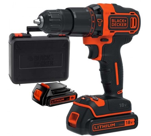 Дриль-шуруповерт ударний акумуляторний BLACK+DECKER BDCHD18KB