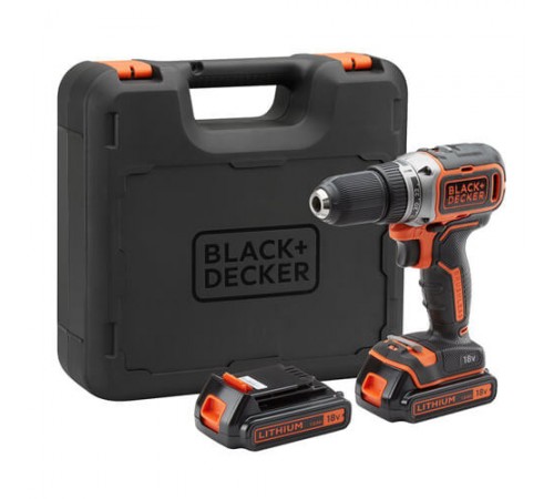 Акумуляторний безщітковий дриль-шуруповерт BLACK+DECKER BL186KB