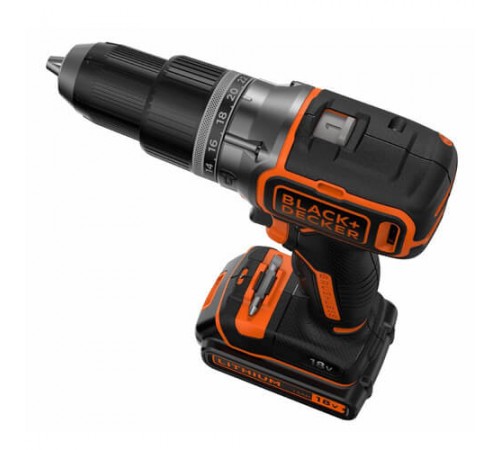 Акумуляторний безщітковий ударний дриль-шуруповерт BLACK+DECKER BL188KB