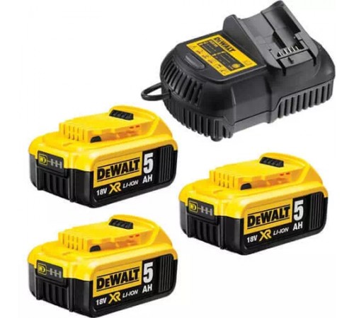 Зарядний пристрій з трьома акумуляторами DeWALT DCB115P3