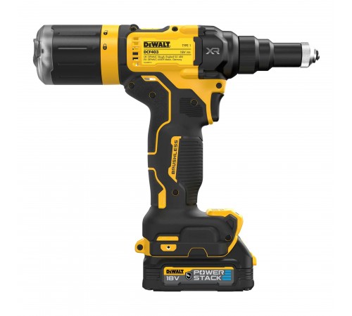 Заклепочник акумуляторний безщітковий DeWALT DCF403E1GT