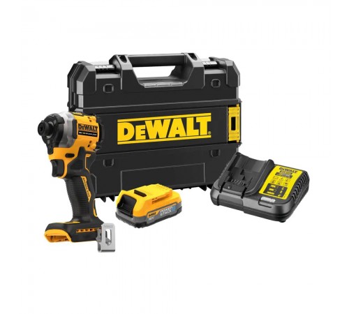 Шуруповерт акумуляторний ударний безщітковий DeWALT DCF850E1T