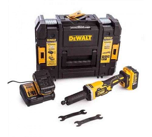 Акумуляторна прямошліфувальна машина DeWALT DCG426P2