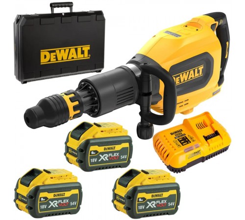 Молоток отбойный аккумуляторный бесщёточный SDS-MAX DeWALT DCH911X3