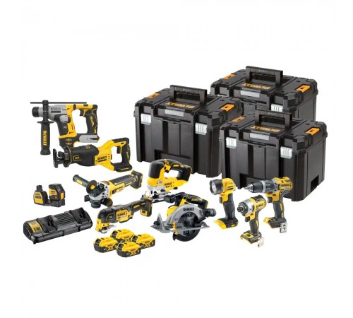 Набір з десяти акумуляторних інструментів DeWALT DCK1012P4T