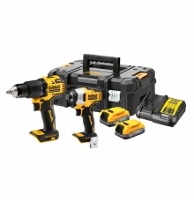 Набір із двох акумуляторних безщіткових інструментів DeWALT DCK2062E2T