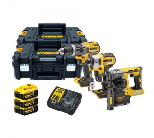 Набір із трьох безщіткових інструментів DeWALT DCK368P3T