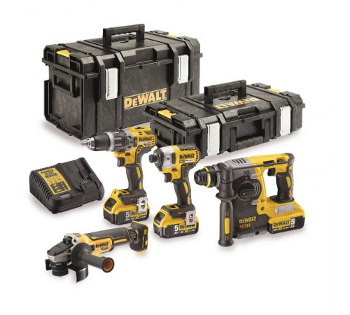 Набір із чотирьох безщіткових інструментів DeWALT DCK422P3