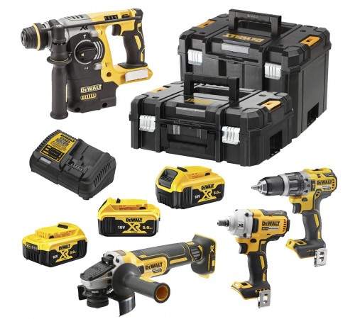 Набір з чотирьох безщіткових інструментів DeWALT DCK428P3T