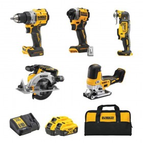 Набір з п'яти акумуляторних інструментів DeWALT DCK502P3