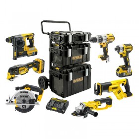 Набір із восьми акумуляторних безщіткових інструментів DeWALT DCK897P4