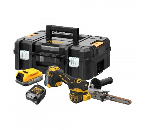 Напильник стрічковий акумуляторний безщітковий DeWALT DCM200E2T