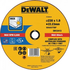 Коло відрізне INOX по металу 230х1.9х22.23 мм DeWALT DT43909