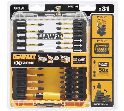 Набір бітів DeWALT Extreme Flex Torq DT70739T