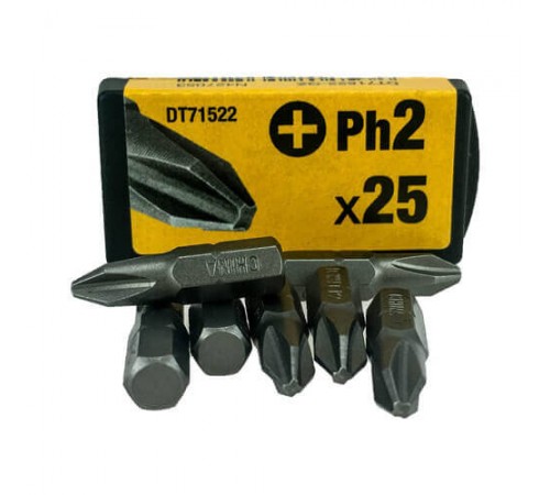 Комплект біт Ph2 DeWALT DT71522