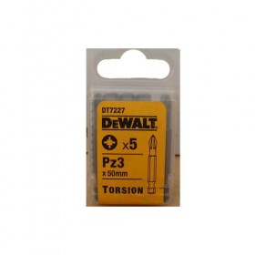 Комплект торсійних бітів Pz3 50мм Extra Grip DeWALT DT7227