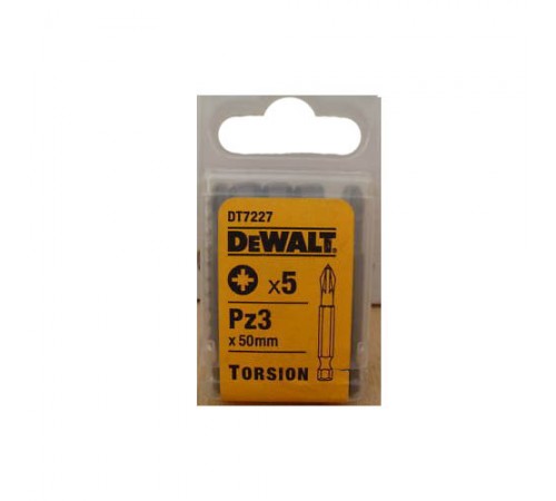 Комплект торсійних бітів Pz3 50мм Extra Grip DeWALT DT7227