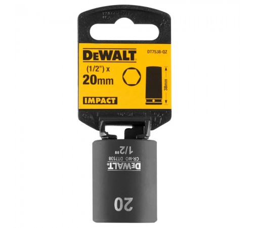 Головка торцева коротка ударна IMPACT DeWALT DT7538