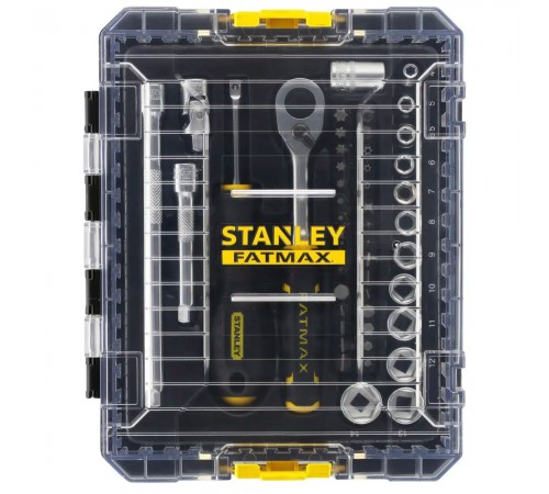 Набір торцевих головок 1/4 Maxi Drive, шестигранних, 48 предметів STANLEY Fatmax FMMT98101-0