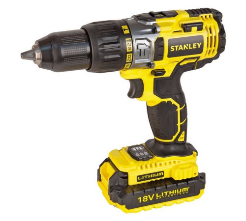 Дриль з ударом-гвинтоверт STANLEY STDC18LHBK